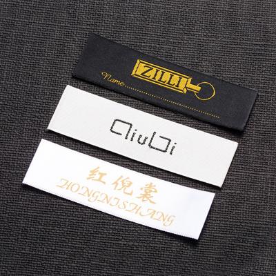 China Factory Sustainable Hot Sales Custom Labels Logo Brand Name Garment Woven Labels Custom Apparel Labels for sale