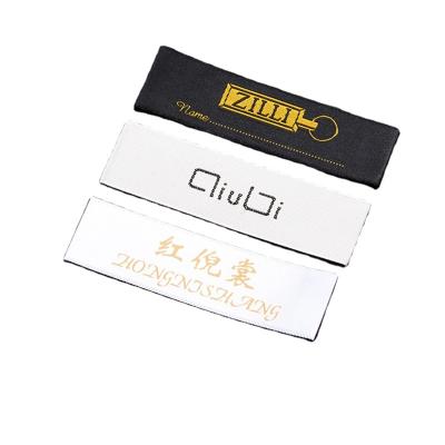 China Sustainable Custom High Quality 100% Polyester Yarns Woven To Label Personalized Woven Labels for sale