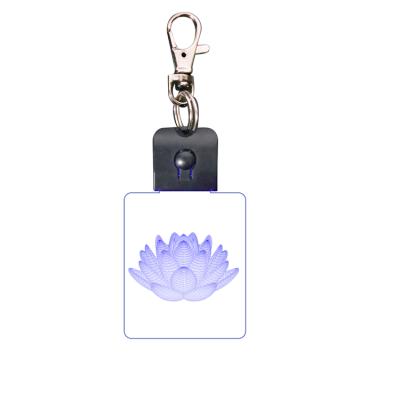 China Professional school maker 3d illusion led custom key chain for sale