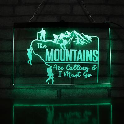 China DIY neon sign fashionable led sports club decoration lamp bar wall lamp led 3d led lamp for mountaineering club for sale