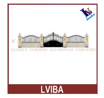 China Easily Assembled Villa/Factory/School Aluminum Matching Gate and Fence, Home and Commercial Fence and Gates for sale