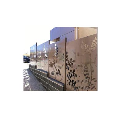 China Custom Decorative Outdoor Screening Fence Easily Assembled Indoor and Outdoor Metal Laser Cut Decorative Screening Panels Garden Fence for sale