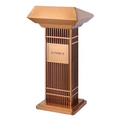 China Modern High Quality Luxury Designs Hotel Lobby Speech Products Hotel Stainless Steel Podium for sale