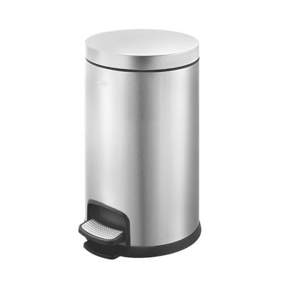 China Durable Good Quality Hotel Office Stainless Steel Pedal Metal Trash Can Customized Trash Can for sale