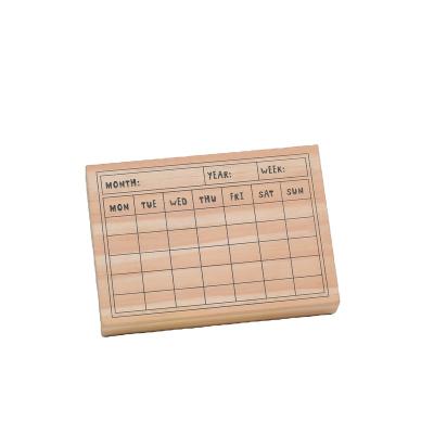 China Eco - Friendly Dete Week Month Number Wooden Rubber Stamps for sale