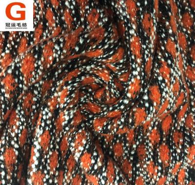 China Fancy Long Lasting High Quality Fancy Boucle Tweed Fancy Lace Woolen Fabric For Dresses for sale