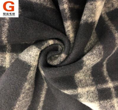 China Factory direct sustainable supply plaid faux fur hot sale wool like 100% polyester knitted fabric for sale