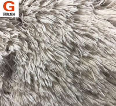 China Hot Selling 100% Polyester Faux Fur Fabric Plush Anti Pill Pile Long Pile Pets Kennel Faux Fur Fabric for sale