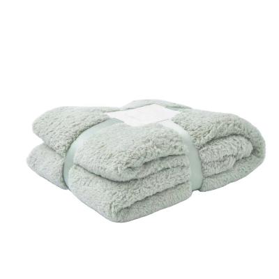 China Grass Brand Design Hot Selling Hot Selling Sherpa Throw Fleece Green Super Soft Comfortable Soft Blanket for sale