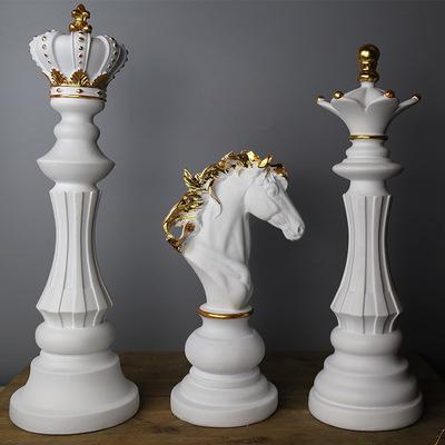 China European Europe Simulation American Chess Pieces To The Success Of The King And Queen Chess Furniture Home Store Soft Furnishings for sale