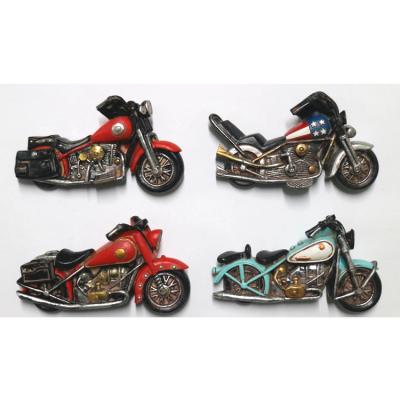 China Shape Vintage Style Hand Painted Resin Motorcycle Fridge Magnet For Souvenir for sale