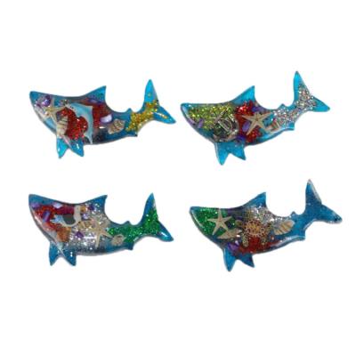 China Malaysia Maldives Epoxy Resin Sea Animal Shape Shark Shape Souvenir Tourist Fridge Magnet for sale