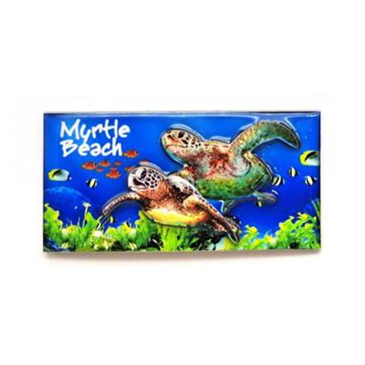 China Shape new design turtle aloha beach custom Myrtle Beach souvenir wooden fridge magnet for sale