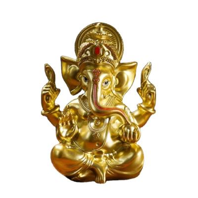 China Asia Hindu God Hand Printed Resin Ganesha Statue Home Decoration for sale