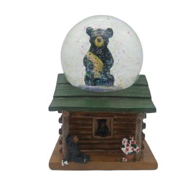 China Africa Resin Animal Water Ball Snowball Bear Snow Globe for sale