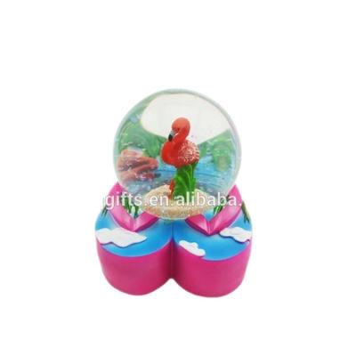 China Bahamas Souvenir Resin Flamingo World Snow Globe for sale