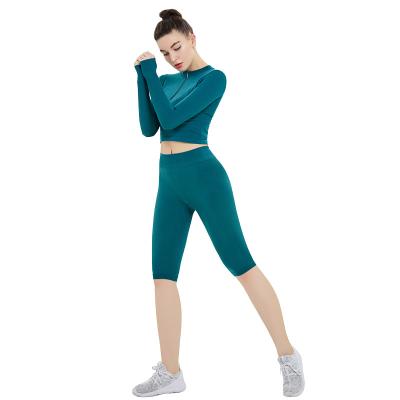 China Professional Breathable Hollow Sets Seamless Ribbed Styles Women's Sportswear Yoga Set Workout for sale