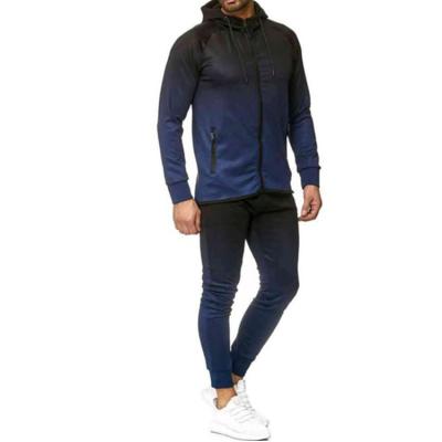 China 2021 men's breathable casual sports suits male gradient suit factory direct sales European sportswear for sale