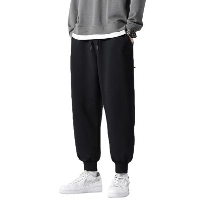 China Men's Autumn Casual Long Pants Men's Nine Point Sports Pants Breathable Cotton Large Size Waistband for sale