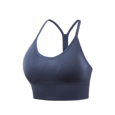 China 2021 New Beautiful Breathable Y-back Strap Sports Yoga Shockproof Bra for sale