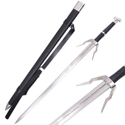 China Europe Movie Witcher Minghu 3 Wild Hunt Livia Geralt Western Sword Game Props Equipped With Stainless Steel Sword for sale