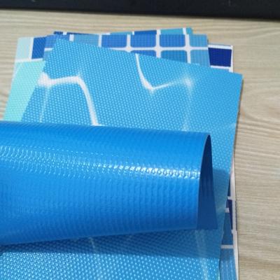 China Polyester Reinforced PVC Liner for Swimming Pool 1.2mm 1.5mm PVC Plastic Pool Liner Rolls Waterproofing Membrane for sale