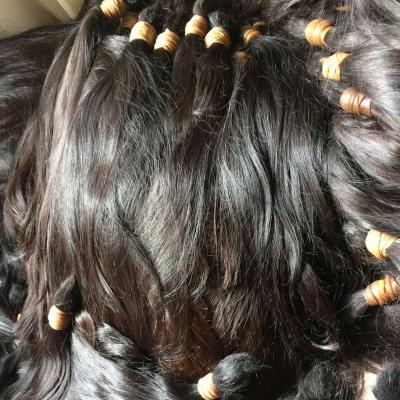 China Natural raw virgin russian hair hair, raw bulk hair, brazilian virgin hair unprocessed for sale