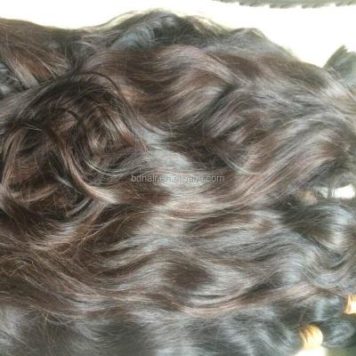 China Other Natural Wave Unprocessed Raw Loose Hair , Natural Dark Brown Raw Virgin Hair for sale