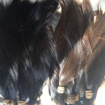 China Silky Straight Wave Soft Virgin Raw Kids Hair , Thin Unprocessed Younger Hair for sale