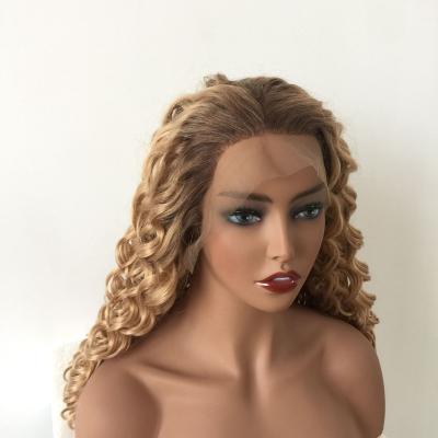 China Silky Straight Water Wave Curly Lace Front Wig for sale