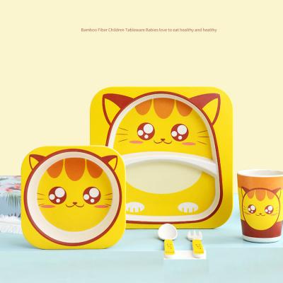 China Sustainable Food Grade Kids Melamine Bamboo Fiber Tableware And Serverware for sale