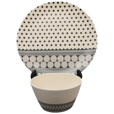 China Sustainable Bamboo Fiber Homeware Round Melmac Melamine Dish Dish / Bowl Cup for sale