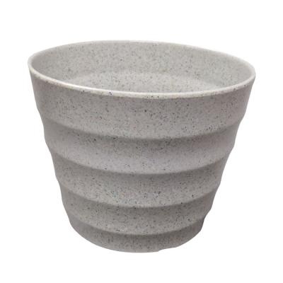 China Medium color smooth melamine effect marble texture flower pot for living room for sale