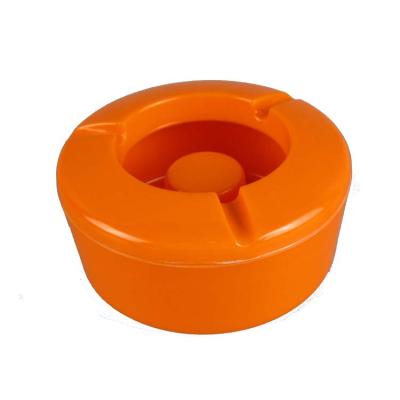 China Orange soft texture logo lobby used funny melamine plastic indoor ashtray with stand for sale