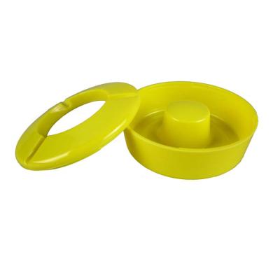 China Stain Resistant Cheap Modern Colorful Windproof Round Melamine Plastic Ashtray With Lid / Cover for sale