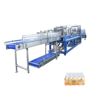 China Extended Automatic High Speed ​​Linear Type PE Film Shrink Beverage Wrapping Packing Machine For Bottled Water Beverage Production Line for sale