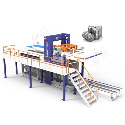 China Food Depalletizer Making Cans Palletizer Machine Packing Machine Automatic Palletizing Packing Line Filled Tin Cans Palletizer Arm for sale