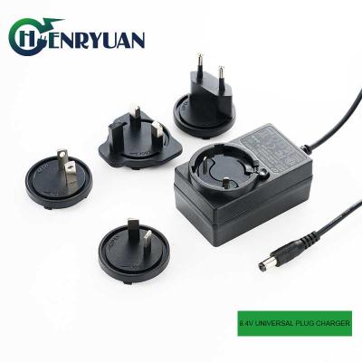 China Portable universal plug 2s Lithium Ion Battery 8.4V 1A Charger Power Adapter for sale