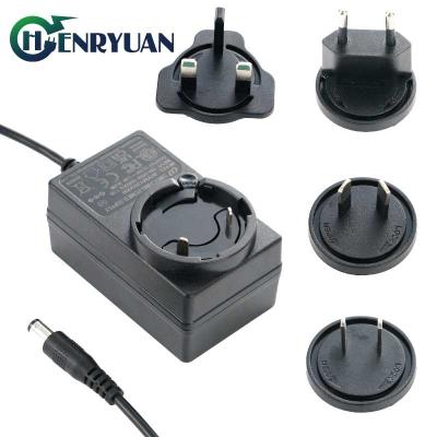 China Portable Interchangeable plug 3.7V Lithium Ion Battery 4.2V 1A Charger Power Adapter for sale