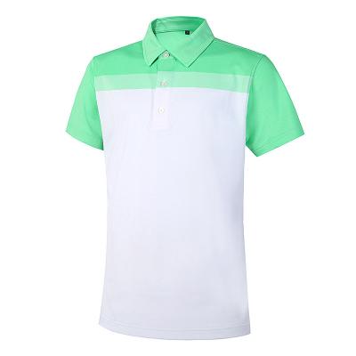 China Unique Design Anti-wrinkle Contrast Color Block Polyester Spandex Mens Pique DryFit Golf Polo T-Shirts for sale