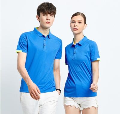 China Solid Color Anti-Wrinkle Small Turn Down Collar Custom Dryfit Logo Man Nylon Spandex Polo T-Shirt for sale