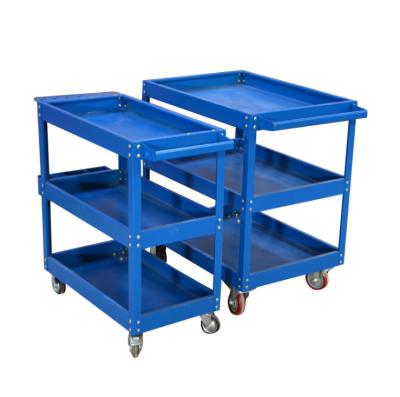 China Wholesale Workshop Factory Saving Garage Storage Tool Shelf Metal Tool Trolley Rolling Tool Trolley for sale