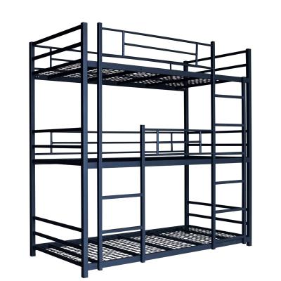 China Factory Sale Cheap Modern Metal Bunk Bed (Other) Adjustable 3 Layers Metal Triple Bunk Bed Boarding Bed for sale