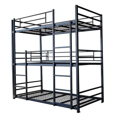 China 2021 Modern Hot Sale Bunk Bed Nice Triple Hotel Army Quality Triple Deck Bed for sale