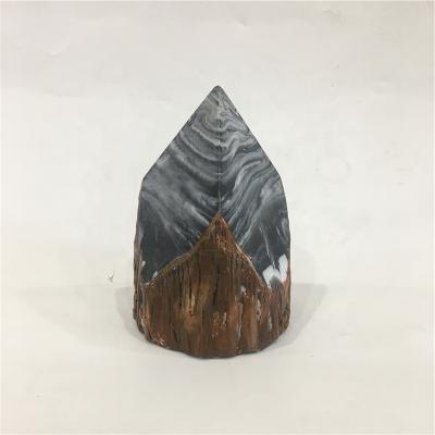 China Minimalist Natural Resin Material Stone Shape Home Decor Article Crafts for sale