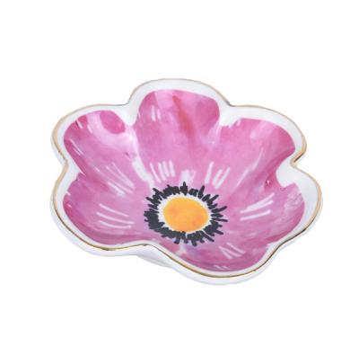 China Simply Modern Jewelry Display Showcase Tray Ring Dish Ceramic Custom Trinket Tray for sale