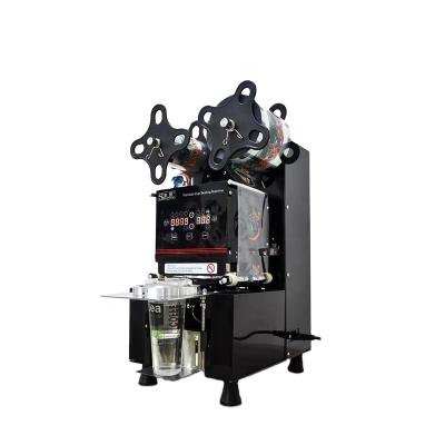 China Fully Automatic Food 90/95mm Cup Sealing Machine Plastic Paper Cup Sealer Commercial Boba Tea Machine for sale