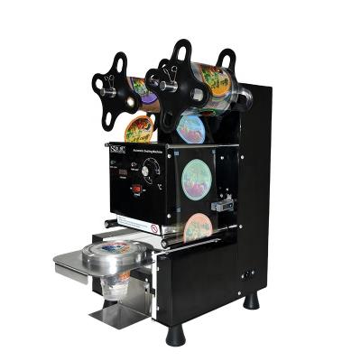 China Automatic Plastic Food Cup Sealer Boba Tea Shop 90/95mm Cup Sealing Machine Paper Commercial for sale