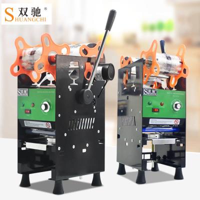 China Beverage Cup Sealing Machine Cup Sealer Semi Manual Semi Manual Milk Tea Cup Sealing for sale