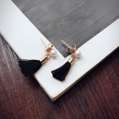 China Simple and short Korean version of the trend jewelry earrings tassel flower earrings for women for sale